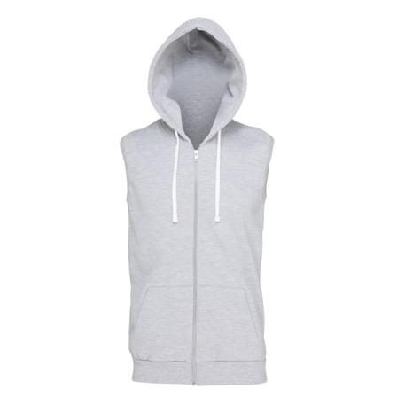 Awdis Just Hoods Herr Ärmlös Hoodiejacka S Heather Grey