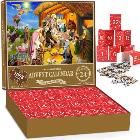 Jigsaw-puslespill Julekalender Nativitet - 1008 Brikker Jigsaw Puz DXGHC
