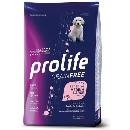 Prolife Dog Grain Free Sensitive Pork & Potato Cibo Secco Per