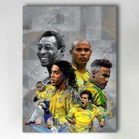Lærredsbillede / Lærredstryk - Brazil Legends - 40x30 cm - Lærred
