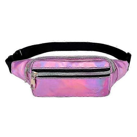 Geestock Fashion Taljetaske Dame Pvc Justerbar Mavebælte Holografisk Taske Til Rejser, Fest, Vandring, Løb, Shopper Taljepakke Mavebælter