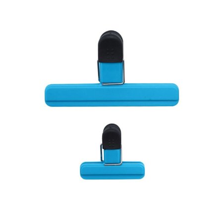 2ST Tätningspåse Clip Plast Food Tätning BLÅ