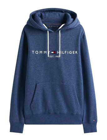 Tommy Logo Hoody Blue Tommy Hilfiger