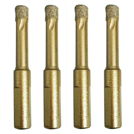 4 stk. bor med 8 mm 5/16 tommer keramisk hulsave sæt til keramiske fliser porcelæn marmor sten