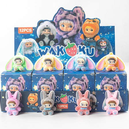 12-pakning Monster Adventskalender 2025 – Overraskelses Blindboks med Hule Juledekorasjoner & Trendy Leker, T4-utgave