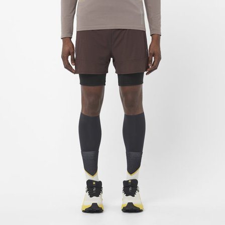 Salomon - Men's Shorts Sense Aero 2in1 - Coffee Bean