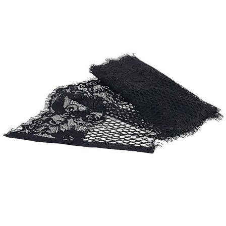 3 meter bred spetskant DIY sy på applikation (svart)(svart)