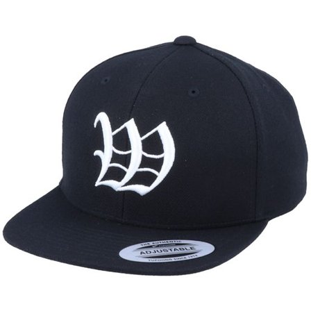 Kiddo Cap - Svart snapback Keps - Kids W Letter 3D Black Snapback @ Hatstore