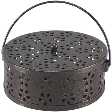 Myggspiralholder i rustfritt stål, sikker beholder for spiralmyggspiraler Ø 13,5 cm