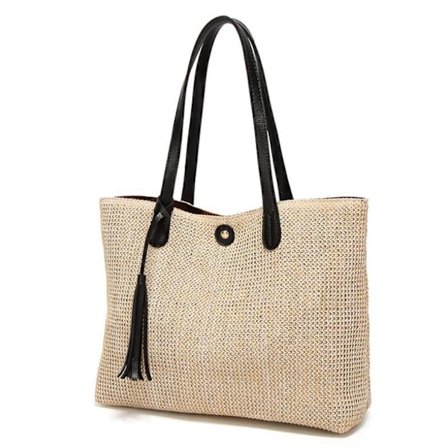 #Olkalaukku Naisten Laukku Olki Kudottu Ristiriimu Bohemian Käsilaukut#