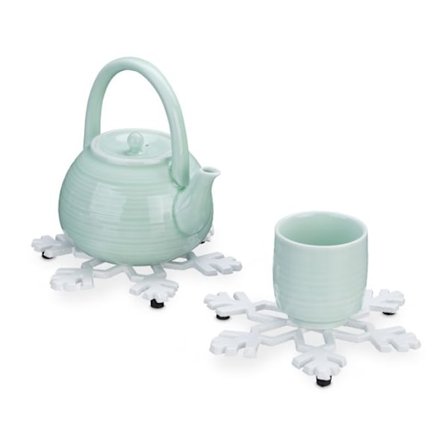 Bordstabletter snöflinga set om 2