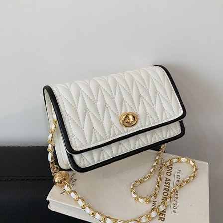 Skulderveske Liten Firkantet Veske HVIT