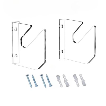 1 par skateboard vægmonteret akryl skateboard vægholder display stativ indendørs flydende skateboard opbevaringsholder