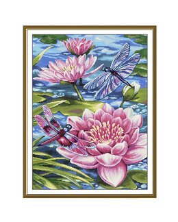 Stickpackung Bild Flug über das Wasser