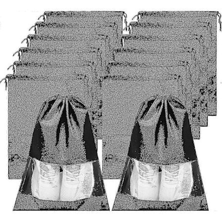 12 stk. skoposer til rejser - Store støvtætte snøreposer til sko, pakningsorganisatorer til mænd og kvinder XXL