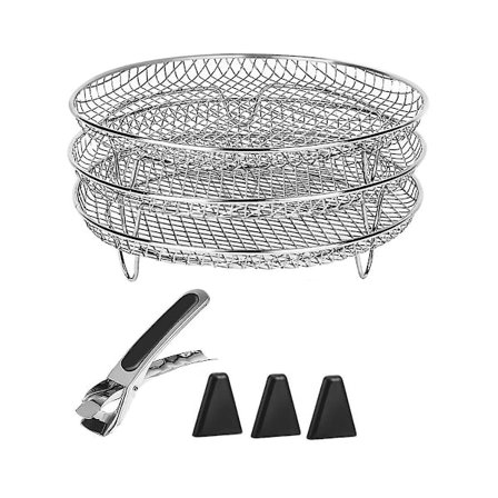 Airfryer Stativ, Dampkoger, Ristestativ, Stabelbar Dehydrator Stativ, Airfryer Bakke Til De Fleste Airfryere