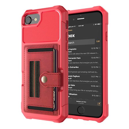 iPhone 7 - Genomtänkt Skal med Kortfack