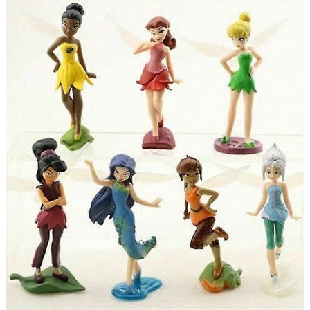 7 stk/sett Tinkerbell Tingeling Fe Action Stand Action Figurer