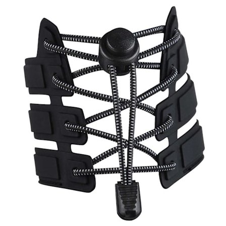 Joustavat nauhat (mukaan lukien kirjaaja) - ei tie -kengännauhoja - mustat