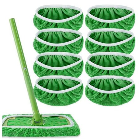 Swiffer Sweeper Mop Bytteputer, Kluter for Swiffer Gulvmopp, Gjenbrukbar Gulvmopptrekk