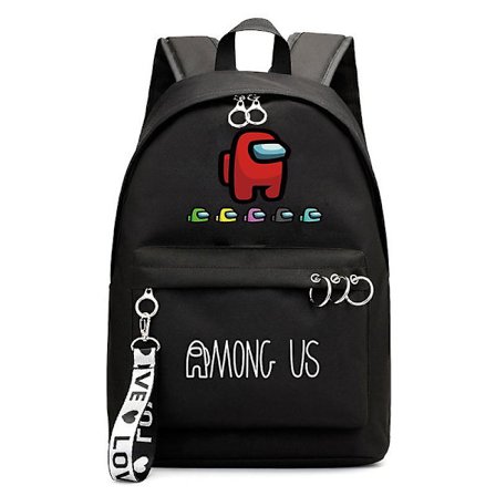 Speltillbehör Ryggsäck Skolväska Among Us Rymd Varulv Ryggsäck - SVART 5
