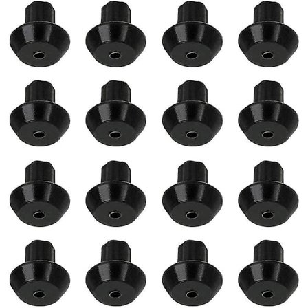 Kompatible rist gummifødder stødpuder - varmebestandigt materiale (sort, 20 stk.)