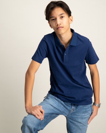 RYVLS Classic Piké Blå Piké Kille - Kids Brand Store