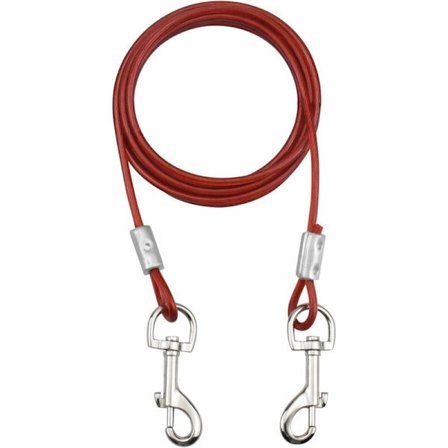 Träningslina för hundar upp till 40 kg, Fästlina Koppel Koppel Metallkedja för små, medelstora hundar (Röd, 5M)