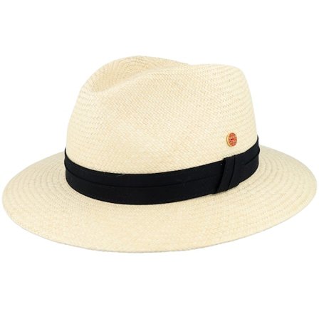 Mayser - Beige straw Chapeau - Gero Panama Grob Natur Straw Hat @ Hatstore