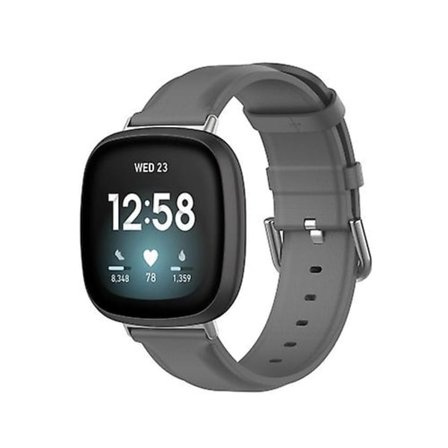 För Fitbit Versa 4 / Sense 2 watch i äkta läder
