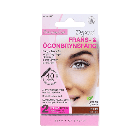 Depend Frans- & Ögonbrynsfärg Lösögonfransar färgning Dam Brun ONESIZE