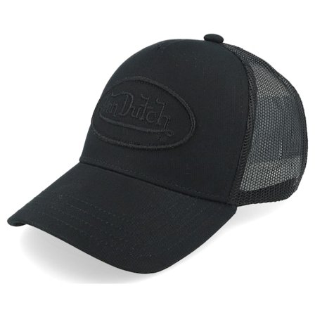 Von Dutch - Black - trucker - Cap - Kids Oval Patch Baseball Mesh Black/Black Trucker - Hatstore