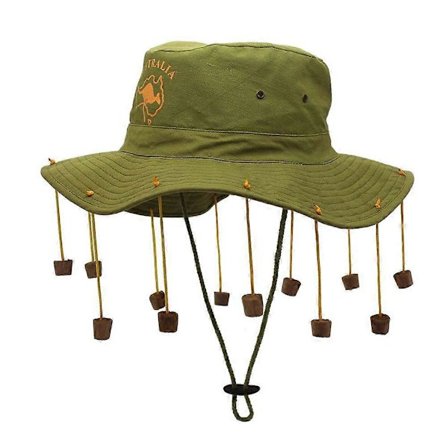 Australsk hat med kork til voksen fancy udklædningshat festtilbehørssæt Australia Day Hat 57cm/59cm/61cm (FMY)