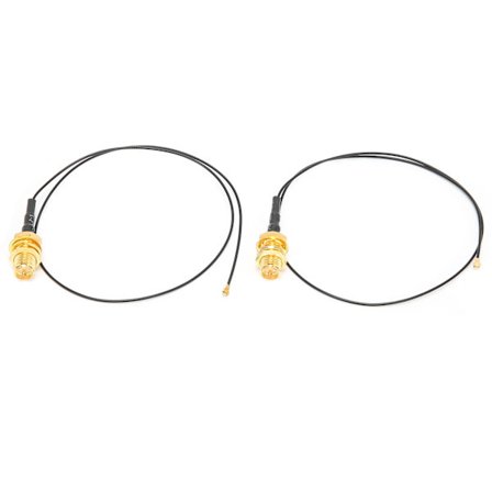 2 stk. IPEX 4 til RPSMA hun-kabel Omnidirektionel ledning til M2 WiFi Bluetooth ekstern antenne