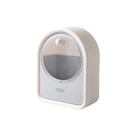 Bomuldsrondel Opbevaring Badeværelse Organizer Plastik Bomulds Pinde Tampon Kosmetik Beholder, Hvid