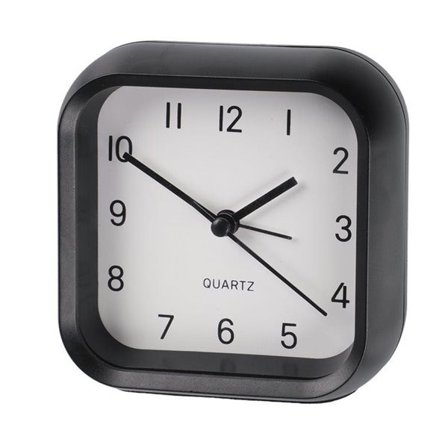 Batteridriven Analog Väckarklocka Glocube - Svart