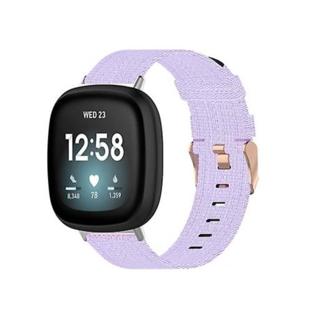 Universal Nylonvävd Canvas Klockarmband VCU för Fitbit Versa 4 / Sense 2