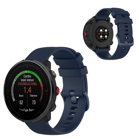Polar Vantage M / Garmin Vivoactive 4 / Huawei Watch GT klockarmband i silikon - Mörkblå