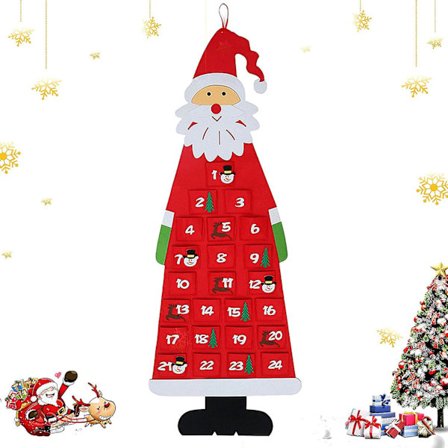 Adventskalender til at fylde til børn, stof adventskalender, julekalender Selvfyldende julemand, adventskalenderposer, julekalender til