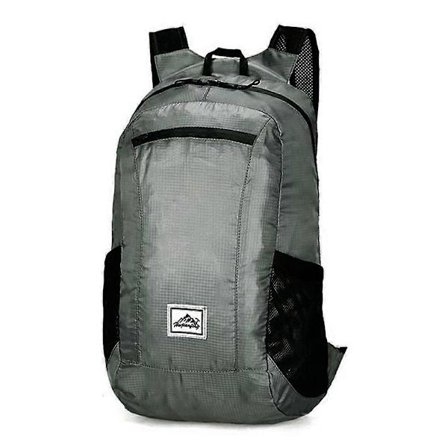Let Foldbar Rygsæk Vandtæt Rygsæk Foldbar Taske Ultralet Udendørs Rygsæk til Kvinder Mænd Rejser Vandring Grå