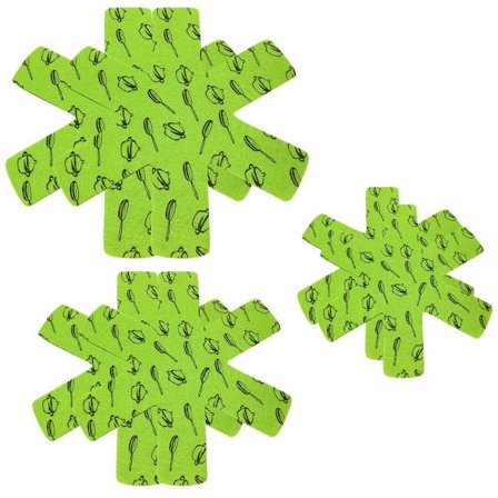 12-pakning Grytebeskyttere Gjenbrukbare Ikke-vevde Skilleputer for Stekepanner og Bakebrett Oppbevaring