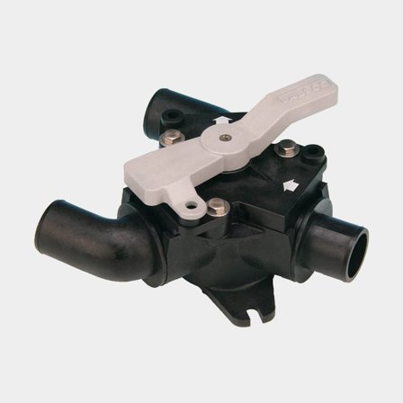 Zawór Y Jabsco Y-Valve 45490-1000, wąż 25 mm (1") do 2 x 38 mm (1 1/2") wąż - Jachtowa