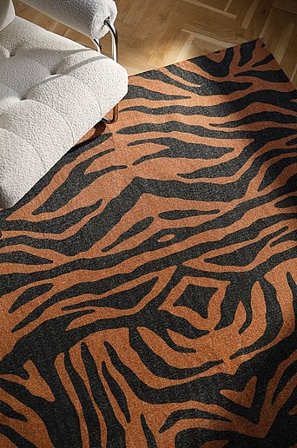 Jotex - Dywan Bawełniany czarny/pomarańczowy - FANNA - Kup Dywany bawełniane iplecione firmy Jotex