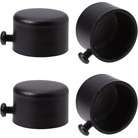 4 kpl Verhotangon Nupit Mustat Metalliset Verhon Nupit Ruuveilla Sylinterimäiset Verhotangot 28mm Päät Kotitoimiston Verhotarvikkeille