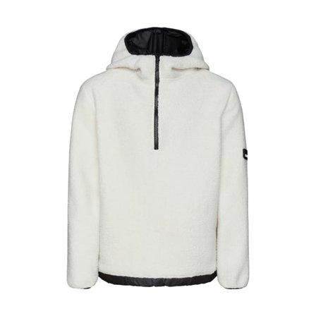 Rains Fleece Pullover Hoodie Unisex middle-layer synthetic jackets White L/XL