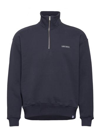 Diego Half-Zip Sweatshirt Blue Les Deux