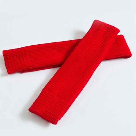 1 par benvarmere sokker lange fodløse sokker RØDE