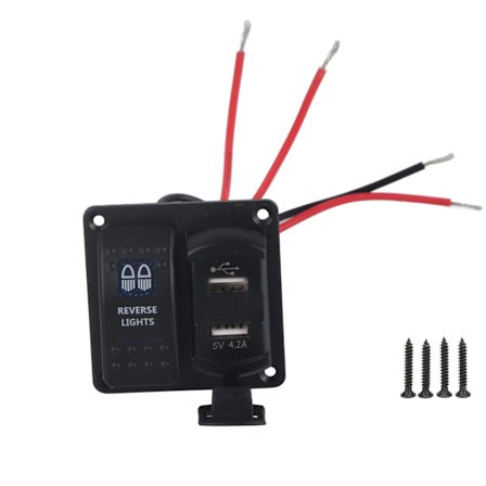 12/24V Gungbrädespanel 2 USB-laddare med digital voltmeter för bil RV Marine Boat Bus