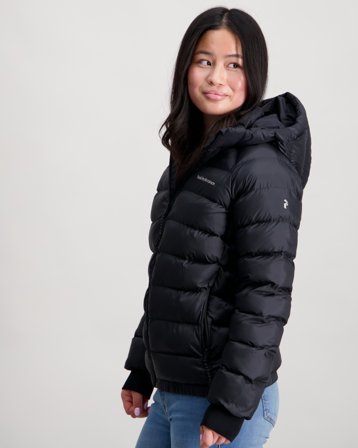 Peak Performance Jr Tomic Insulated Hood Jacket Noir Vestes Fille - Kids Brand Store