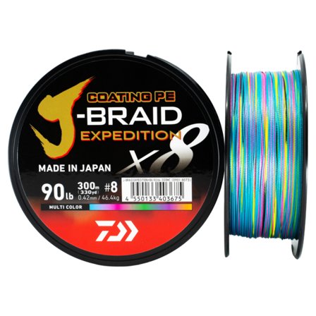 Daiwa J-Braid Expedition x8E 500m Multi Color - 0.35mm